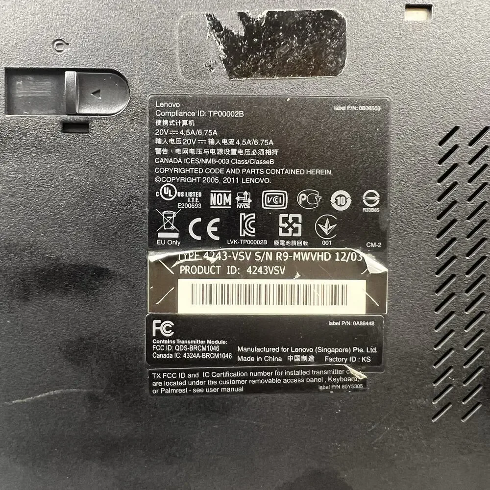 Lenovo ThinkPad T520 Intel i7-2640M 8GB 320GB HDD Linux Mint OS w/ Charger|ELP97